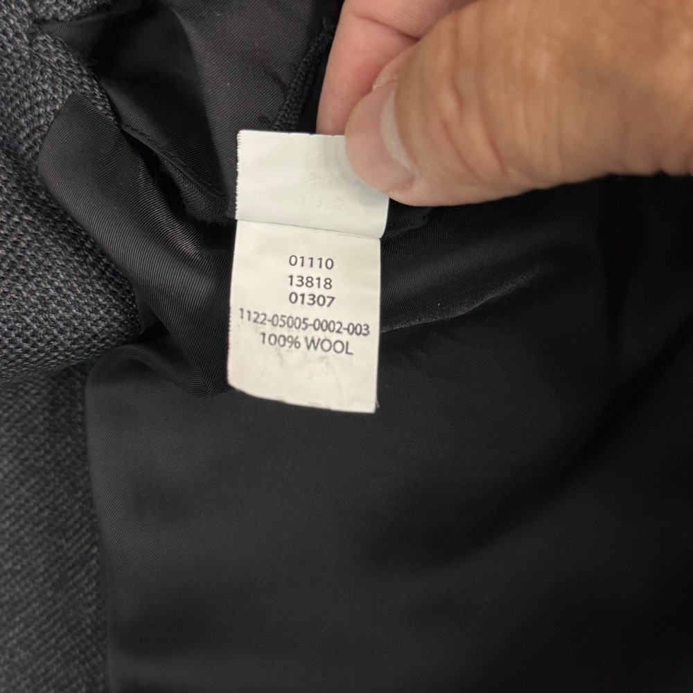 Jos A Bank Traveler's Collection Gray 100% Wool Blazer Sport Coat 46L 01110 - Picture 14 of 16